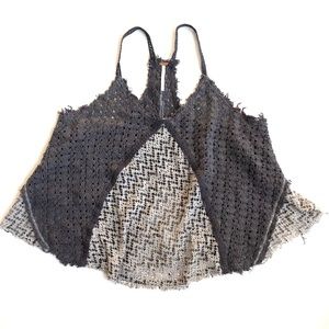 Free People crochet racerback tank top